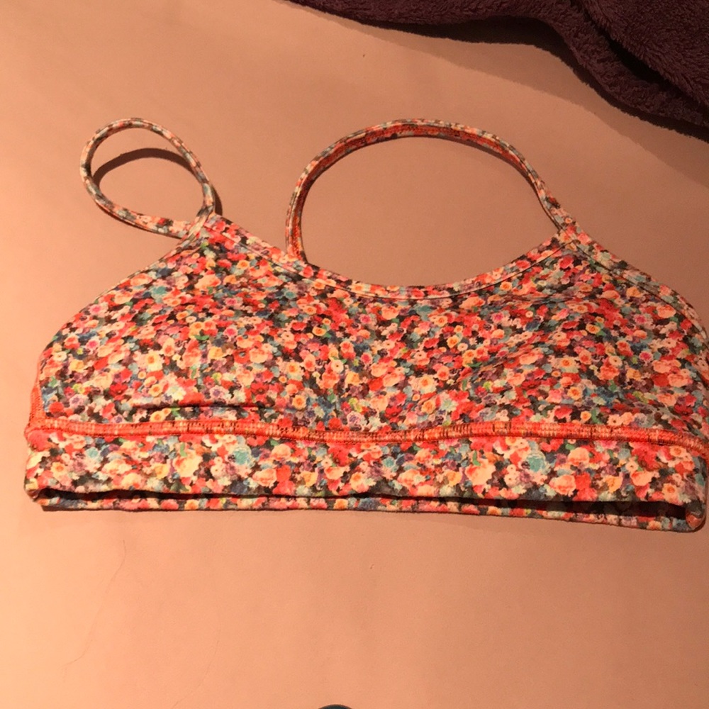 Lululemon floral racer back sports bra